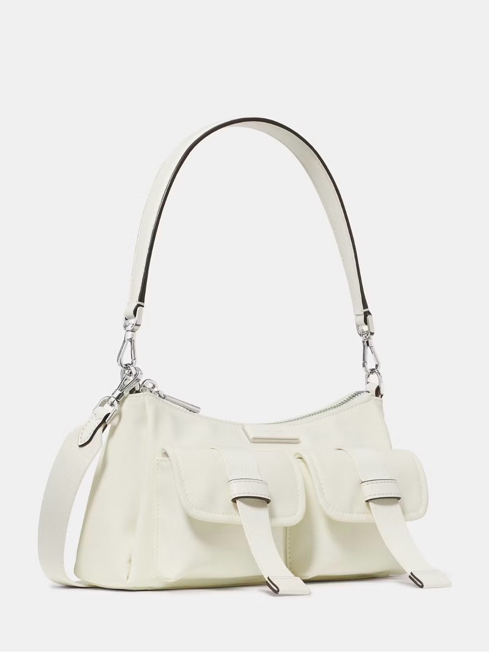 New KATE SPADE Carter Nylon Cargo Shoulder Crossbody Bag - Cream Meringue